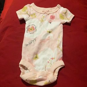 Little Planet Organic Carters Preemie Pink Onesie